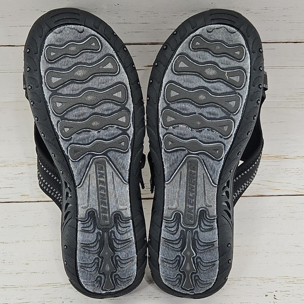Skechers Sandals Womens Size 10 Black Reggae Slide Outdoor Lifestyle 56196S - Picture 9 of 10
